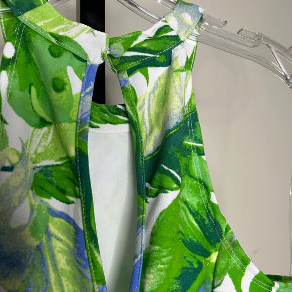 Madden NYC Halter Romper-Small 3-5 juniors-with shorts, tropical, cutouts,summer - Picture 4 of 8